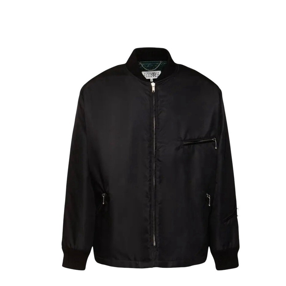 MAISON MARGIELA Reversible Padded Tech Zip Jacke Black Men SZ 50 Women 46